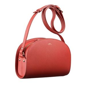 A.P.C. Demi Lune bag in vermilion red